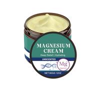 Lozione al magnesio, crema al magnesio per uso per sonno, crampi alle gambe e dolore, rilassamento muscolare, lenitivo, integratore idratante con olio di cocco, burro di karitè e acido ialuronico