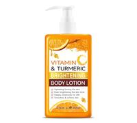 Lozione idratante per il corpo anti invecchiamento alla curcuma, lozione idratante naturale per la pelle secca, crema per il corpo alla vitamina C per levigare la pelle, anche il tono della pelle, 200