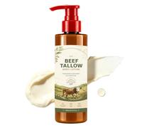 Lozione per il corpo con sebo bovino, crema idratante da allevamento del | Idratante a lunga durata e cura delicata per gomiti, ginocchia e mani ruvide. Leggera e morbida, 200 ml