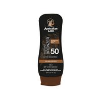 LOZIONE PROTEZIONE SPF50 CON BRONZER PER SOLARIUM E ABBRONZATURA INTENSA