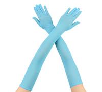 LOZTBUE 1 paio di guanti da donna, in raso, stile classico dell'opera, stile da festa, stile Audrey Hepburn, stile anni '20, taglia per adulti, dal gomito al polso