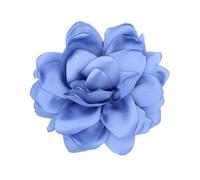 LOZTBUE 1 pezzo spilla fiore rosa, spilla mussola grande, fermaglio per capelli, classico, elegante, fatto a mano, fiore, adatto per matrimonio, festa, danza (blu)