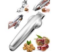 LOZTBUE Set coltelli per castagne in 1 pezzo, pinze per castagne in acciaio inossidabile, coltello manuale per castagne, apribottiglie per castagne, apribottiglie multifunzionale per castagne