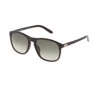 Lozza SL1845L Sunglasses, Verde (Marrone Oliva Lucido), 55 Unisex-Adulto