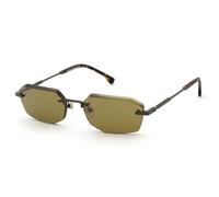 Lozza Uomo Lozza SL2459 ALICUDI 5 568X Occhiali da sole Metallo Grigio Verde Geometrica Normale Specchiato