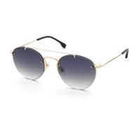 Lozza Uomo SL2433 GUBBIO 3 300 Occhiali da sole Metallo Oro Fumo Pantos Normale Sfumato