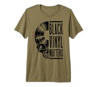 LP Black Vinyl Matters Vintage Record Lover Gothic Skull Maglietta Premium