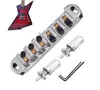 LP cuscinetto a sfere ponte per sedia a rotelle regolabile per chitarra elettrica con supporto a corda e 2 chiavi, per principianti e musicisti