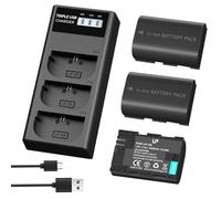 LP -E6 LP E6N Battery Charger Pack, LP 3-Pack Batteria e Triple Slot Charger Compatibile con Canon EOS 90D, 80D, 70D, 60D, 60DA, 7D Mark II, 7D, 6D Mark II, 6D, 5D Mark IV, 5D Mark III, R, R5