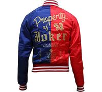 LP-FACON Giacca da donna Harley Halloween Cosplay Clown Property Quien Siucide Squad Costume Giacca, Giacca in raso rosso e blu, S