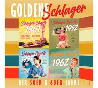 LP Golden Hits Degli Anni '50 E '60 - Scatola Per Pizza Con 4 LP