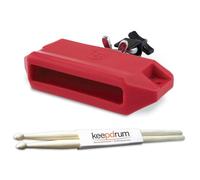 LP Latin Percussion LP 1207 Jam Block Medium Pitch Red + keep Drum - Bacchette 1 paio