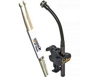 LP Latin Percussion LP591A - Supporto per microfono EZ-Mount Mic Claw + bacchette keepdrum