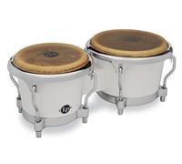 LP Latin Percussion LP811704 Bongo, Fibra di Vetro, Bianco, Hardware Cromato LP200XF-WH