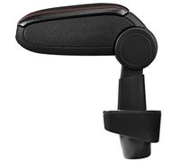 LP Trade Bracciolo centrale per Clio 3 III | Accessorio per console di stoccaggio e poggiapolsi con vano organizer | Parte interna dell'auto | Ecopelle nera - Cucitura rossa