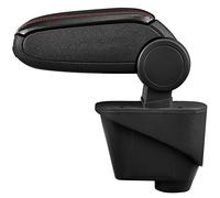 LP Trade Bracciolo Centrale per DS3 DS 3 | Accessorio per Console Organizzatore e Poggiabraccio con Vano Portaoggetti | Pezzo di Ricambio per Interni dell'Auto | Similpelle Nero - Cuciture Rosse