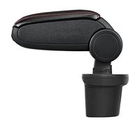 LP Trade Bracciolo centrale per Juke 1 I | Accessorio per console di stoccaggio e poggiapolsi con vano organizer | Pezzo di ricambio per interni dell'auto | Ecopelle nera - Cucitura rossa