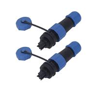 LP13 Aviation Cable Connector Socket, Waterproof 2 Pin Male Female Back Nut Type, IP68 Rated, Screw Crimp Installation, 5A 380V, for Industrial Equipment and Electronic Devices