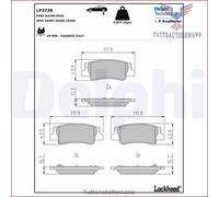 LP3738 Kit pastiglie pattini freno Delphi Posteriore per HYUNDAI TUCSON SONATA