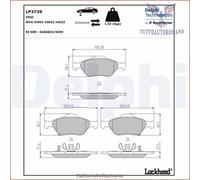 DELPHI LP3739 Kit pastiglie freni