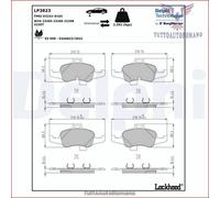 LP3823 Kit pastiglie pattini freno Delphi Anteriore per AUDI TT