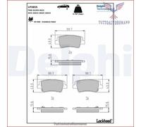LP3855 Kit pastiglie pattini freno Delphi Posteriore per HYUNDAI ELANTRA