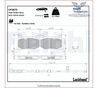 LP3872 Kit pastiglie pattini freno Delphi Posteriore per LEXUS RC