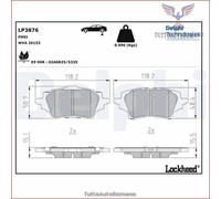 LP3876 Kit pastiglie pattini freno Delphi Posteriore per TOYOTA COROLLA
