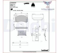 LP5007EV Kit pastiglie pattini freno Delphi Anteriore per TESLA MODEL
