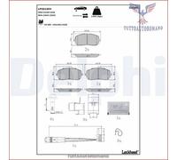 LP5019EV Kit pastiglie pattini freno Delphi Anteriore per MERCEDES EQB 250+