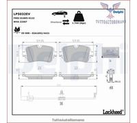 LP5032EV Kit pastiglie pattini freno Delphi Posteriore per AUDI E-TRON