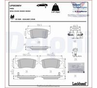 LP5038EV Kit pastiglie pattini freno Delphi Posteriore per RENAULT ZOE