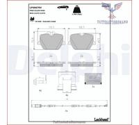 LP5067EV Kit pastiglie pattini freno Delphi Posteriore per BMW i4 G26 eDrive40