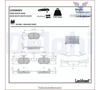 LP5085EV Kit pastiglie pattini freno Delphi Posteriore per MAZDA MX-30