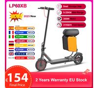 LP60XB Scatola portaoggetti per sedile aggiornata Scooter elettrico 25KM Al lungo raggio Power Kick Scooter Assorbimento degli urti pneumatici 350W 31KM/H Scooter LP60XB(Seat Storage Bag Scooter)