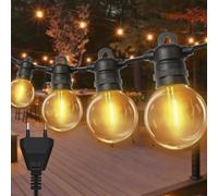 lP68 - Catena luminosa a LED per esterni, G40, in plastica ABS, per esterni, impermeabile, per romantici giardini, balconi (6 m, 220 V-240 V, 10 lampadine)
