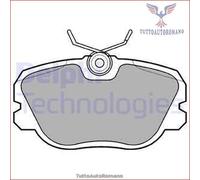 LP731 Kit pastiglie pattini freno Delphi Anteriore per BMW 3 E30 325 324 323 32