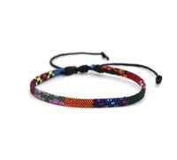 LPACXBYD Bracciale Corde Intrecciata Braccialetti dell'amicizia con corda intrecciata colorata for donna, uomo, braccialetto intrecciato fatto a mano in cotone(YAA-025)