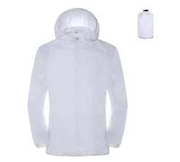 LPACXBYD Giacca Anti UV Cappotto di Protezione Solare Impermeabile da Donna alla Moda AntiGraffio Giacca Coppia Antirughe con Cappuccio for Il Lavoro(White,2XL)