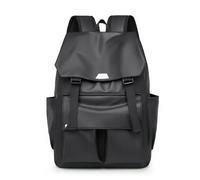 LPACXBYD Zaino impermeabile in PU, alla moda, for campus e giovani, for studenti universitari per Sport Lavoro Viaggio(Black)