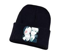 LPAEBGW So-ul Eat-er Cappellino Uomo Invernale, Berretto con Stampa di Anime in Maglia, Berretto da Sci per Adulti, Adolescenti e Bambini, Semplice(Black8)