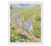 LPAGBCNU Fairy Tale Unicorn 5D Diamond Painting Kit per adulti principianti Grande pittura rotonda diamante arte fai da te Full Drill Diamond Dots Dipinti murali Gem Art per regalo Home Wall Decor
