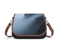 LPAGBCNU Mist on The Cliff Borse a tracolla per le donne Cinghie rimovibili e chiusura con cerniera Borse a tracolla in pelle Borse da donna Pochette
