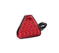 LPAKMGAGEL Indicatori Streamer 12V Car Style Triangolo LED Rosso Paraurti Posteriore Coda Stop Luce stroboscopica Accessori per luci Freno centrali per Auto universali Fanali Posteriori(Red Cover)
