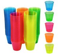 LPAMABA 150 Pezzi Bicchieri Plastica da 30 ml Mini Bicchieri da Liquore Colorato Riutilizzabili Piccoli Bicchieri Shot 3 cl Plastica per Feste Compleanni Matrimoni Picnic, 5 Colori