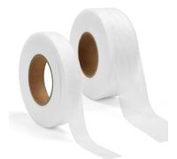 LPAMABA 2 Rotoli Nastri Termoadesivo per Orlo, Biadesivo per Orlo Pantaloni, Nastri Termoadesivi per Orlo Svelto, Adesivo per Orlo Pantaloni Giuntare Tessuti Tende Vestiti, 64 m x 2 cm, 64 m x 4 cm