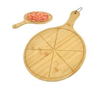 LPAMABA φ28,5 cm piatto per pizza tagliere per pizza in legno tagliere rotondo per pizza con manico tagliere per pizza piatto per pizza buccia per pizza pala per pizza accessori per pizza per salumi
