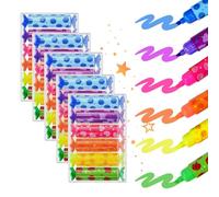 LPAMABA 30 Mini Evidenziatori a Forma di Caramella, 6 Colori Vivaci - Mini a Forma Caramella Penne Colorate, Carine Penne Colorate per Bambini, Gadget Compleanno/Festa, Regalo Scuola, 6.5 * 1.6cm