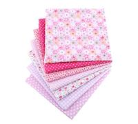 LPAMABA 7 Tessuto Patchworkz Rosa Tessuti di Cotone da Cucito 50 * 75 cm Stoffe per Cucito Stampato Floreale Stoffa Patchwork Cotone Stoffa Fai da Te per Borse Fai da Te Vestiti Tovaglie