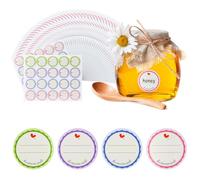 LPAMABA 800 Etichette per Barattoli di Marmellata Ø38 mm Adesivi per Vasetti di Marmellata, Etichetta adesiva rotonda scrivibile per Barattoli di Vetro per la Tua Cucina Creativa